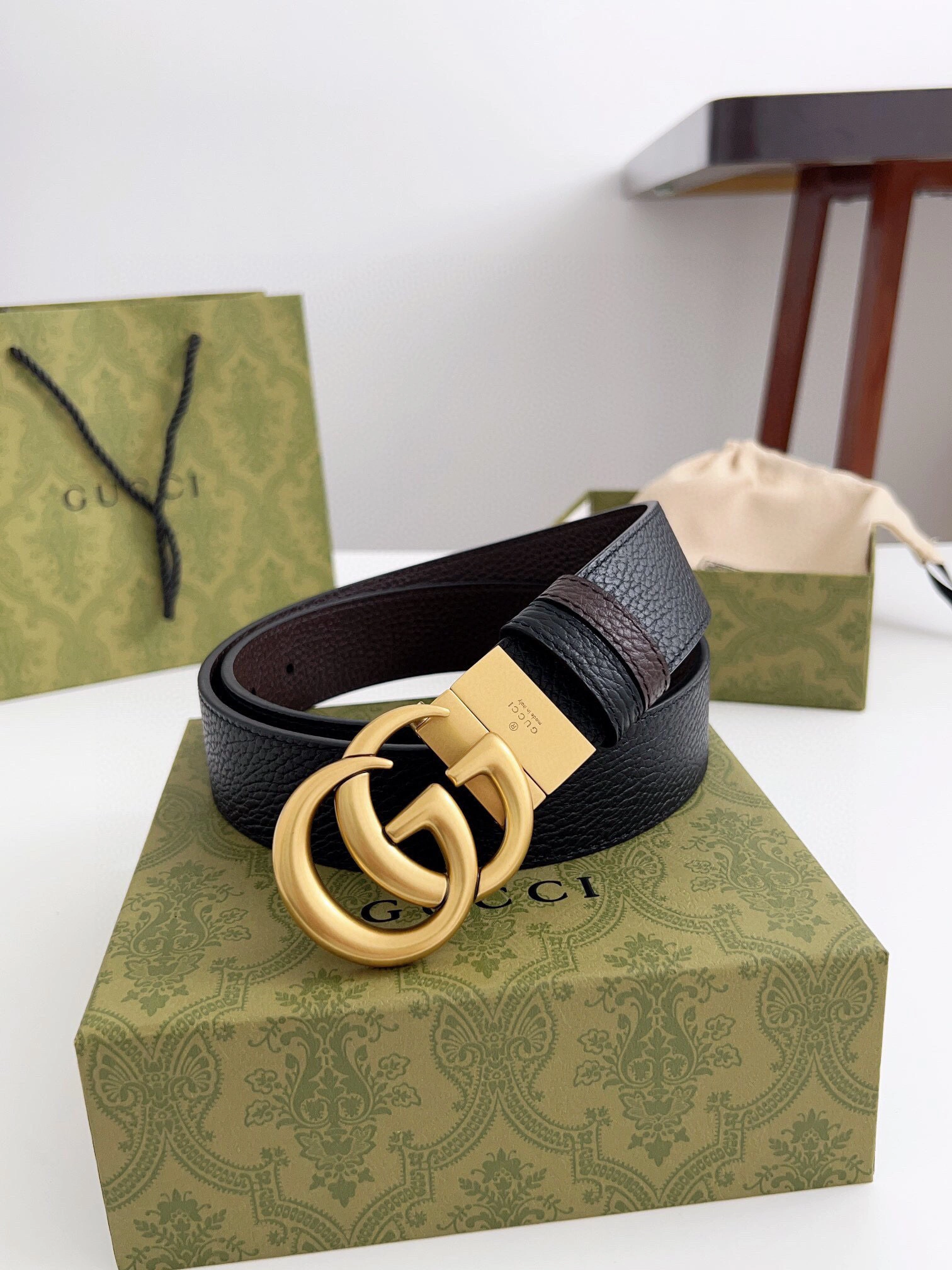 &Barbara-- 474350-CAO2T-1062 reversible Calfskin 3.7cm item:D-S000A1923R